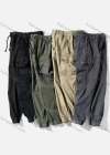 Wholesale Men's Casual Plain Ankle Length Multiple Pockets Drawstring Joggers - Liuhuamall
