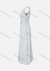 Wholesale Women's Casual Sleeveless Wrap V Neck Floral Print Maxi Tank Dress With Tie Belt - Liuhuamall