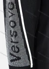 Wholesale Women's Rivet Detail Letter Graphic Drawstring Rib-Knit Pants - Liuhuamall