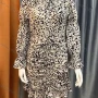 Wholesale Women's Mock-neck Poet Sleeve Ruched Dalmatian Print Short Dress AL21020# preview