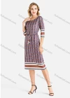 Wholesale Women's Casual Round Neck Folk Art Lace Up A-line Dress - Liuhuamall