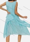 Wholesale Women's Casual Sweetheart Neck Tiered Pain A-Line Knee Length Dress - Liuhuamall
