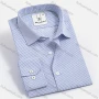 Wholesale Men's Casual Business Collared Long Sleeve Button Down Gingham Shirts preview