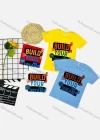Wholesale Boy's Casual Letter Print Round Neck Short Sleeve Tee - Liuhuamall
