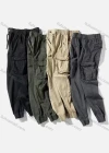 Wholesale Men's Casual Plain Ankle Length Multiple Pockets Drawstring Joggers - Liuhuamall