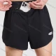 Wholesale Men's Athletic Workout 2-in-1 Plain Zipper Pocket Drawstring Elastic Waist Shorts 62225# Black Guangzhou Clothing Wholesale Market & Suppliers -LIUHUAMALL