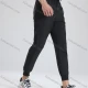 Wholesale Men's Athletic Plain Workout Mesh Splicing Elastic Waist Zipper Pockets Drawstring Pants 62341# Black Guangzhou Clothing Wholesale Market & Suppliers -LIUHUAMALL