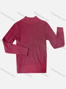 Wholesale Girl's Casual Mock Neck Long Sleeve Knit Sweater, LIUHUA CLOTHING WHOLESALE