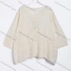 Wholesale Women's Casual Floral Embroidered V-Neck Blouse White Clothing Wholesale Market Liuhua