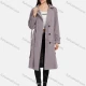 Wholesale Women's Lapel Straps Double Breasted Belted Pockets Plain Mid Length Trench Coat 47# Clothing Wholesale Market Liuhua