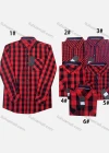 Wholesale Men's Casual Collared Long Sleeve Plaid Print Shirt - Liuhuamall