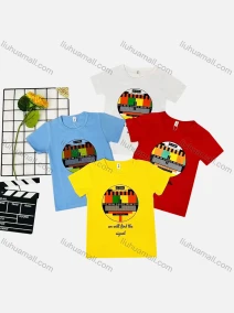 Wholesale Boy's Casual Graphic Round Neck Short Sleeve Tee, LIUHUA CLOTHING WHOLESALE