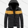 Wholesale Men's Detachable Hood Colorblock Zips Pockets Oversize Puffer Coat preview
