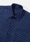 Wholesale Men's Business Collared Short Sleeve Button Down Polka Dot Print Shirts - Liuhuamall