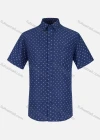 Wholesale Men's Business Collared Short Sleeve Button Down Polka Dot Print Shirts - Liuhuamall