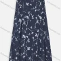 Wholesale Women's Elegant High Waist Pleated Floral Print Patch Pocket Midi Skirts preview