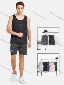 Wholesale Men's Athletic Letter Print Running Tank Tops, LIUHUA CLOTHING WHOLESALE