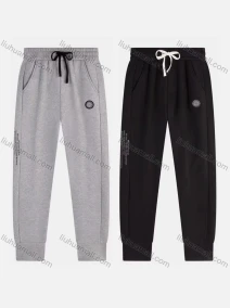 Wholesale Men's Sporty Plain Thermal Lined Drawstring Pockets Label Sweatpants, LIUHUA CLOTHING WHOLESALE