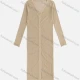 Wholesale Women's Casual Long Sleeve Hollow Out Button Down Cardigan 2450# Beige Clothing Wholesale Market Liuhua