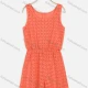 Wholesale Women's Vacation Sleeveless Mesh Crochet Zip Back Elastic Waist Romper 872518# Orange Red Clothing Wholesale Market Liuhua