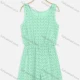 Wholesale Women's Vacation Sleeveless Mesh Crochet Zip Back Elastic Waist Romper 872518# Mint Green Clothing Wholesale Market Liuhua