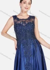 Wholesale Women's Glamorous Embroidery Floral Rhinestone Sleeveless Guipure Lace Floor Length Evening Dress - Liuhuamall