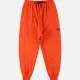 Men's Casual Slim Fit Elastic Waist Flap Pockets Plain Sweatpants With Drawstring Orange Red Clothing Wholesale Market -LIUHUA
