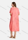 Wholesale Woman's Casual Round Neck Short Sleeve Plain Midi Tee Dress - Liuhuamall