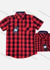 Wholesale Men's Casual Collared Short Sleeve Plaid Print Shirt - Liuhuamall
