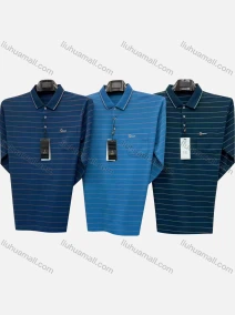 Wholesale Men's Casual Striped Patch Pocket Long Sleeve Polo Shirt 261#, LIUHUA CLOTHING WHOLESALE