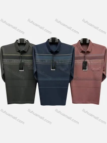 Wholesale Men's Casual Checkerboard Striped Patch Pocket Long Sleeve Polo Shirt 889#, LIUHUA CLOTHING WHOLESALE