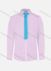 Wholesale Men's Business Plain Long Sleeve Shirt Woth Tie - Liuhuamall