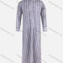 Wholesale Men's Modest Muslim Plaid Print Stand Collar Button Front Patch Pocket Middle East Ramadan Muslim Arabic Robe preview