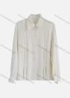 Wholesale Women's Casual Collared Shirt Sleeve Ruched Button Down Plain Shirt 783803# - Liuhuamall