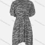 Wholesale Women's Wrap V Neck Ruffle Sleeve Texture Elastic Waist Casual Short Dress preview