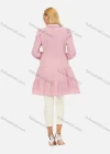 Wholesale Women's Casual Button Front Shirt Collar Blouse Long Sleeve Tiered Plain Tunic 066# - Liuhuamall