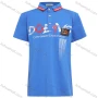 Wholesale Boy's Casual Letter Print Slim Fit Striped Short Sleeve Polo Shirt preview