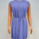 Women's Casual Crew Neck Sleeveless Lace Up Plain Short Dress 22# Clothing Wholesale Market -LIUHUA