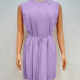 Women's Casual Crew Neck Sleeveless Lace Up Plain Short Dress 30# Clothing Wholesale Market -LIUHUA