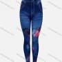 Wholesale Women's Casual Rhinestone Long Floral Print Leggings preview