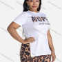 Wholesale Women's Casual Letter Split Side Short Sleeve Tee & Leopard Skinny Fit Shorts Set preview