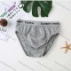 Wholesale Men's Comfy Plain Letter Print Cotton Brief Underwear （Pack of 12） Gray Wholesale Clothing Market & Suppliers -LIUHUAMALL