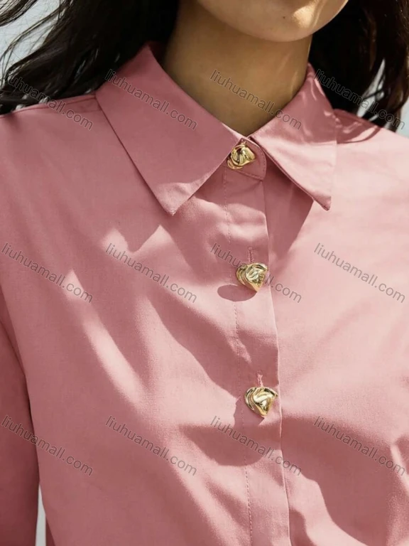 Wholesale Basic casual style, comfortable and versatile, suitable for commuting, featuring decorative buttons that are timeless.