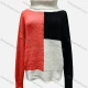 Wholesale Women's Casual Turtleneck Extra Long Sleeve Colorblock Rib Knit Sweater F2381# 520# Clothing Wholesale Market Liuhua
