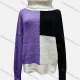 Wholesale Women's Casual Turtleneck Extra Long Sleeve Colorblock Rib Knit Sweater F2381# 527# Clothing Wholesale Market Liuhua