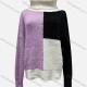 Wholesale Women's Casual Turtleneck Extra Long Sleeve Colorblock Rib Knit Sweater F2381# 528# Clothing Wholesale Market Liuhua