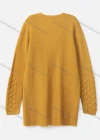 Wholesale Women's Plain Puff Sleeve Open Front Dual Pockets Cardigan - Liuhuamall