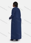Wholesale Women's Vintage Crew Neck Button Front Long Sleeve Floral Embroidery Pattern Patch Pocket Maxi Nightgown - Liuhuamall