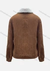 Wholesale Women's Casual Button Front Corduroy Splicing Fluff Long Sleeve Jacket - Liuhuamall