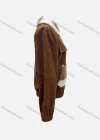 Wholesale Women's Casual Button Front Corduroy Splicing Fluff Long Sleeve Jacket - Liuhuamall